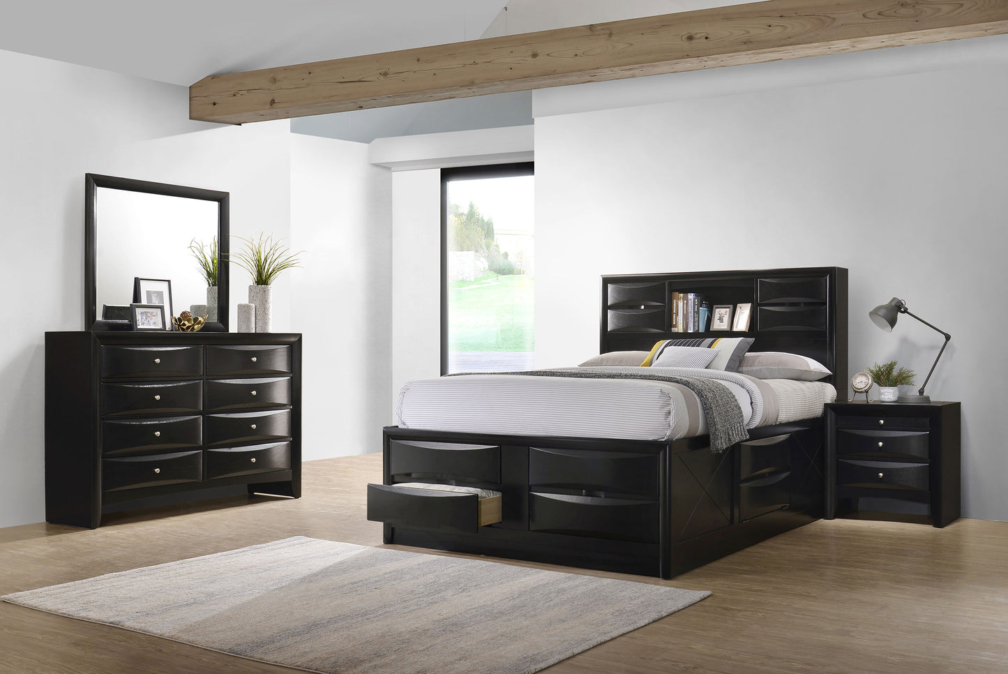 arrington 4-piece california king bedroom set black