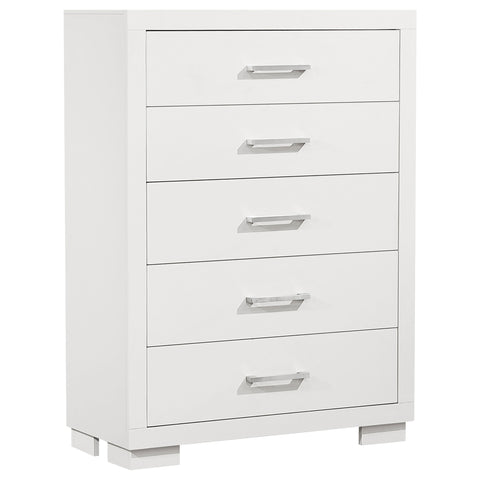 Vicente 5-piece Eastern King LED Bedroom Set Snow White
