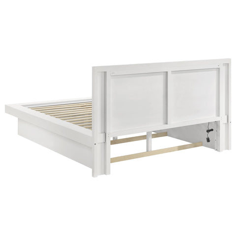 Yvette 5-piece Queen LED Bedroom Set Snow White