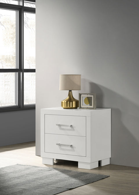 Rosalie 2-drawer Nightstand Cream WhiteSnow White