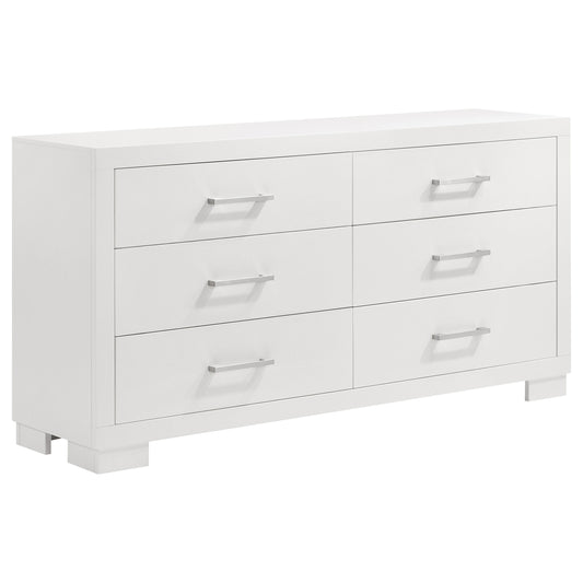 Rosalie 6-drawer Dresser Cream WhiteSnow White