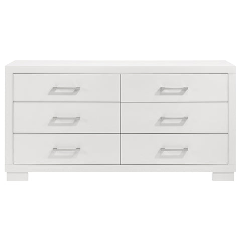 Rosalie 6-drawer Dresser Cream WhiteSnow White