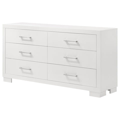 Rosalie 6-drawer Dresser Cream WhiteSnow White