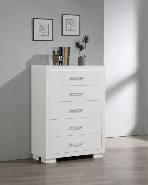 Rosalie 5-drawer Bedroom Chest Cream WhiteSnow White