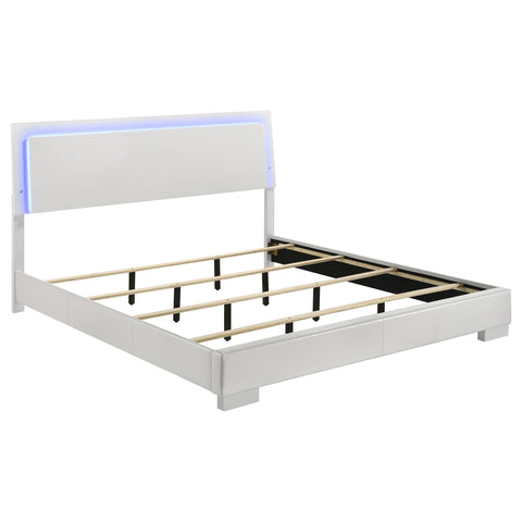 Marcelo 4-piece California King Bedroom Set White Gloss