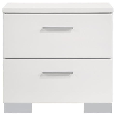 Zabka 4-piece California King Bedroom Set White Gloss