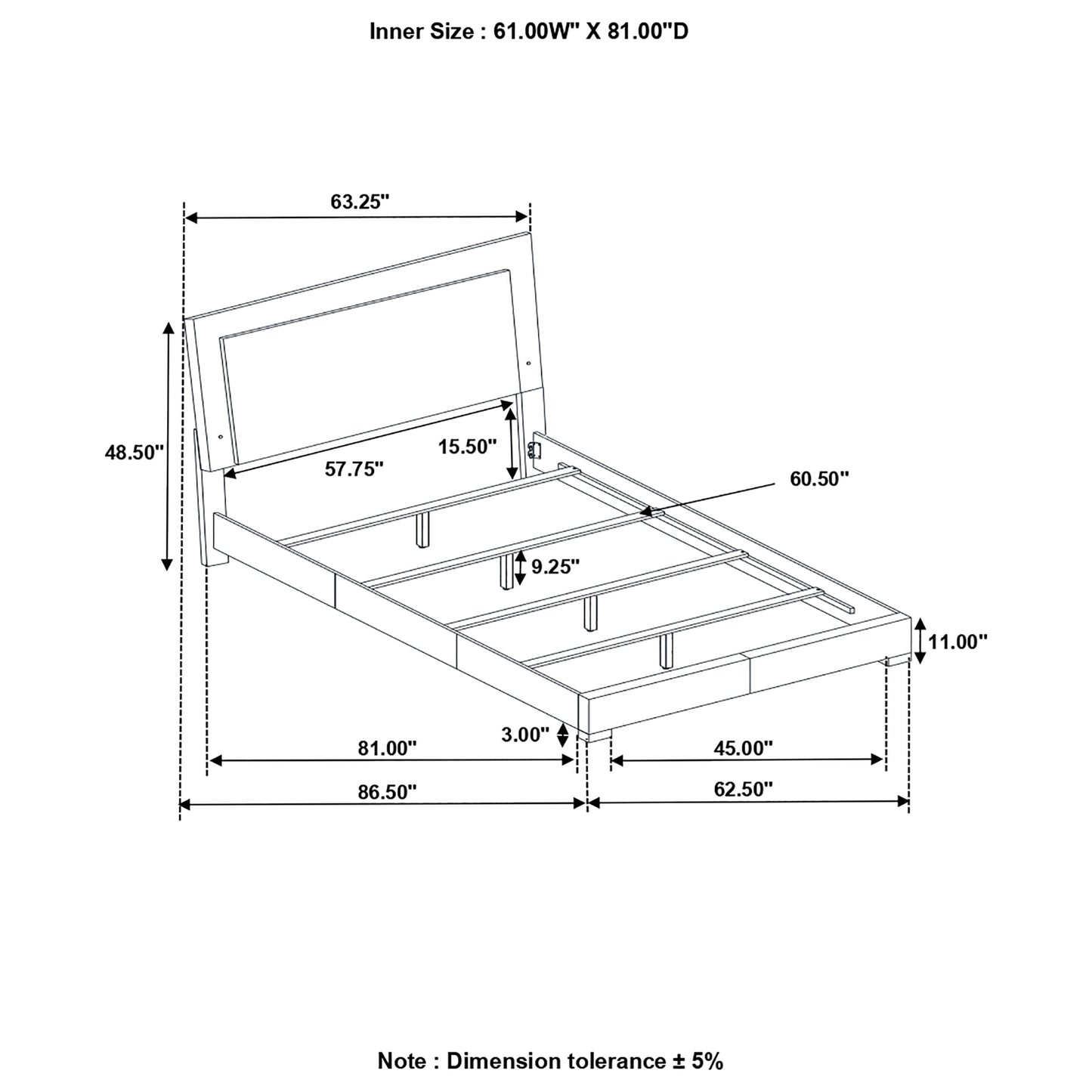 queen bed