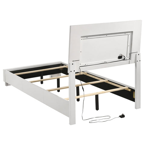 Zabka 4-piece Twin Bedroom Set White High Gloss
