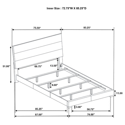 Zabka 6-piece California King Bedroom Set White Gloss