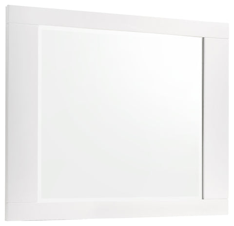 Mikayla Dresser Mirror White High GlossWhite High Gloss