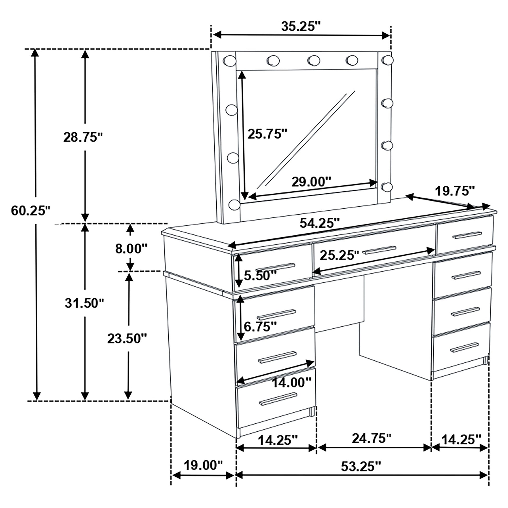 Vanity Table & Mirror