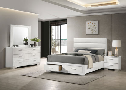 Zabka 4-piece Queen Platform Bedroom Set White