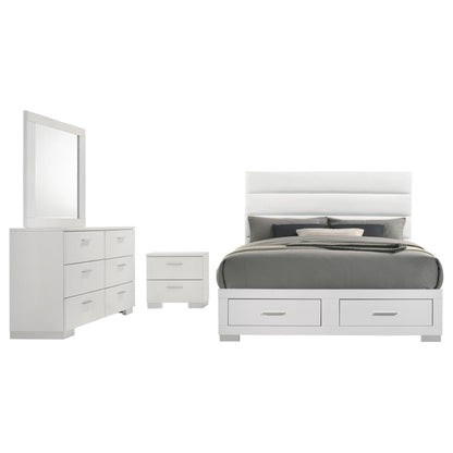 Zabka 4-piece Queen Platform Bedroom Set White