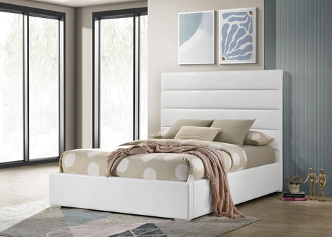 Zabka 53-inch Upholstered Full Platform Bed White