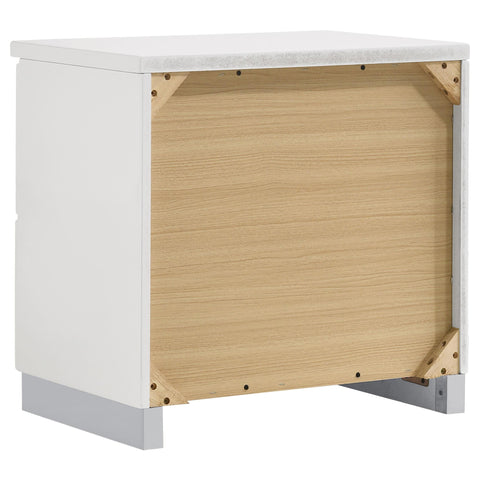 Marcelo 5-piece California King Bedroom Set White High Gloss
