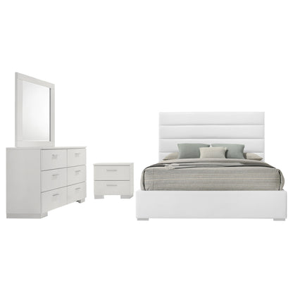 Zabka 4-piece Queen Bedroom Set White High Gloss