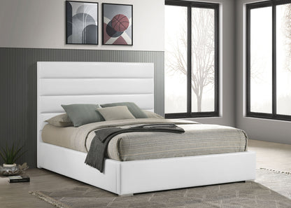 Zabka 53-inch Upholstered Queen Platform Bed White