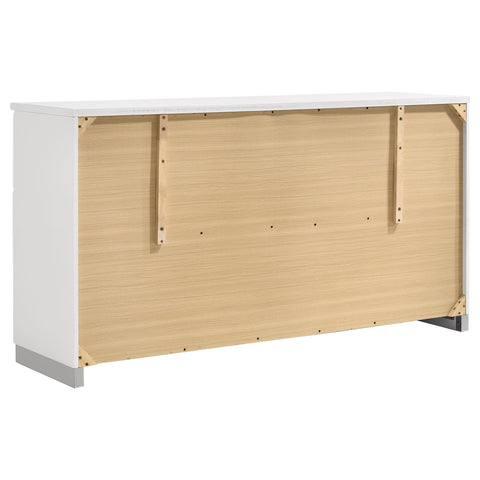Marcelo 4-piece Twin Bedroom Set White High Gloss