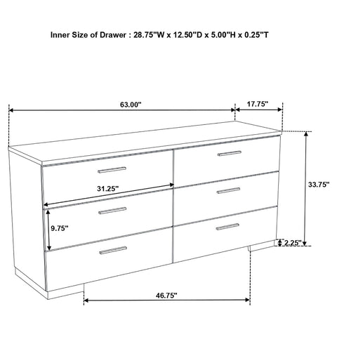Marcelo 4-piece Twin Bedroom Set White High Gloss