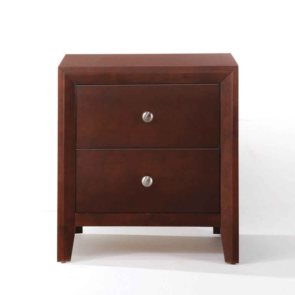 alair nightstand, brown cherry finish