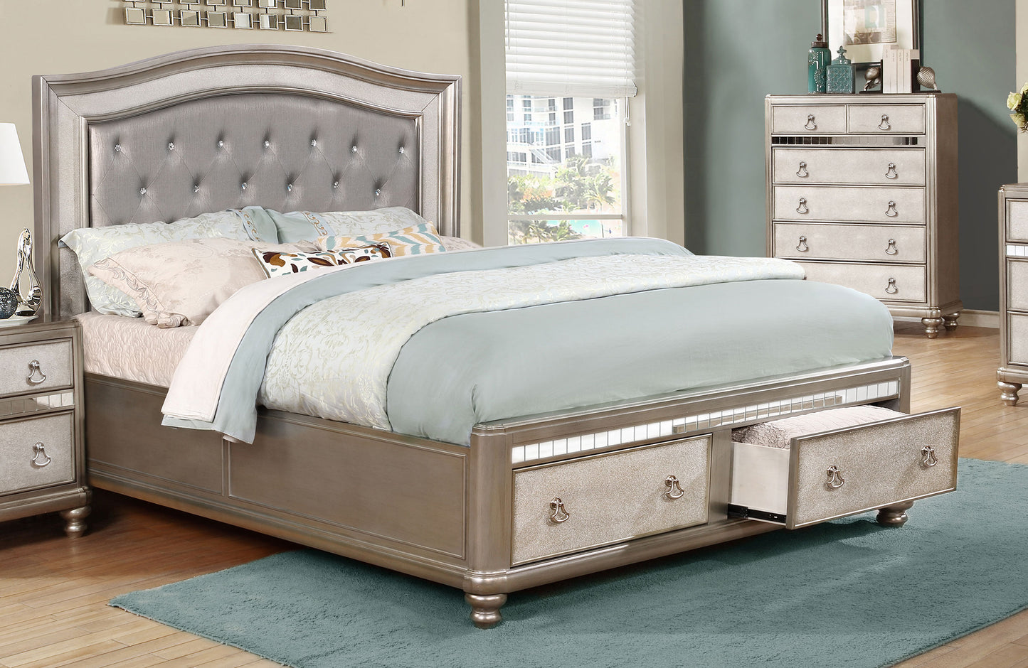 eastern king storage bed