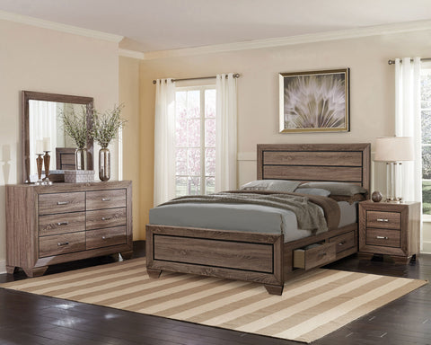 Danika 4-piece Eastern King Bedroom Set Washed TaupeWashed Taupe