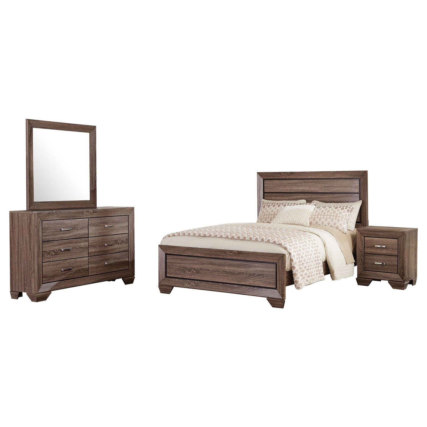 cyclamen 4-piece california king bedroom set washed taupe