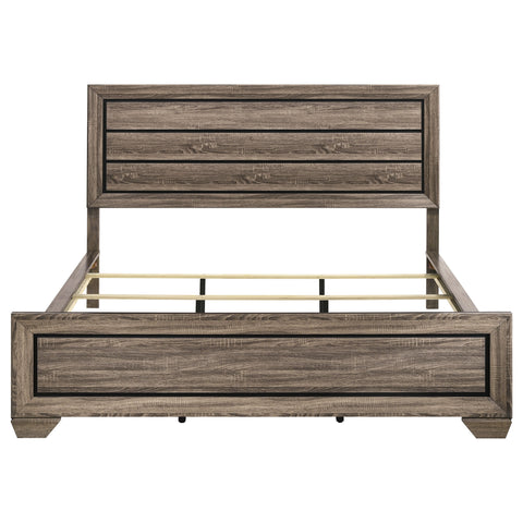 Danika Wood California King Panel Bed Washed TaupeWashed Taupe