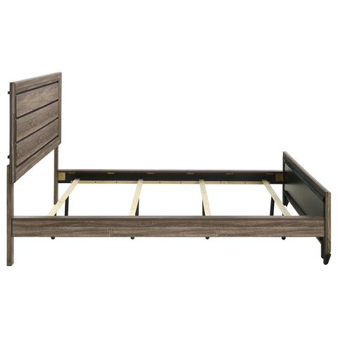 Danika Wood California King Panel Bed Washed TaupeWashed Taupe