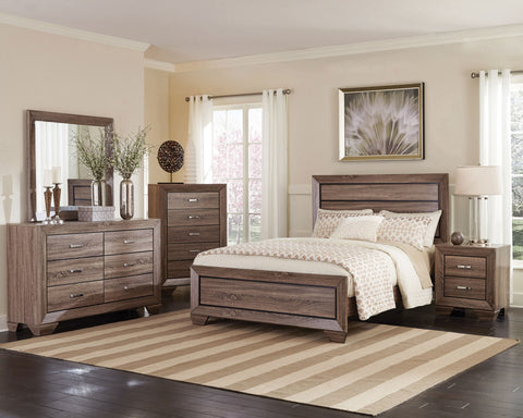 Cyclamen 5-piece Queen Bedroom Set Washed Taupe