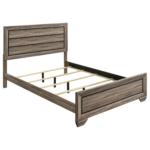 Danika Wood Queen Panel Bed Washed TaupeWashed Taupe
