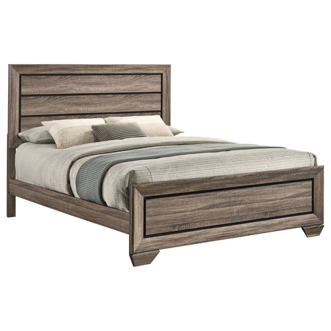 Danika Wood Queen Panel Bed Washed TaupeWashed Taupe