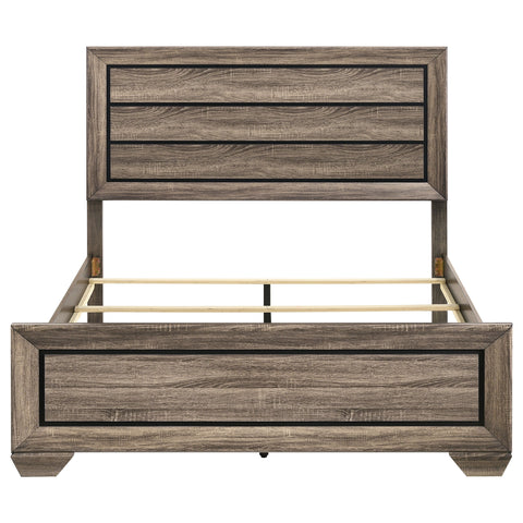 Danika Wood Queen Panel Bed Washed TaupeWashed Taupe