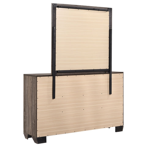 Danika 6-drawer Dresser with Mirror Washed TaupeWashed Taupe