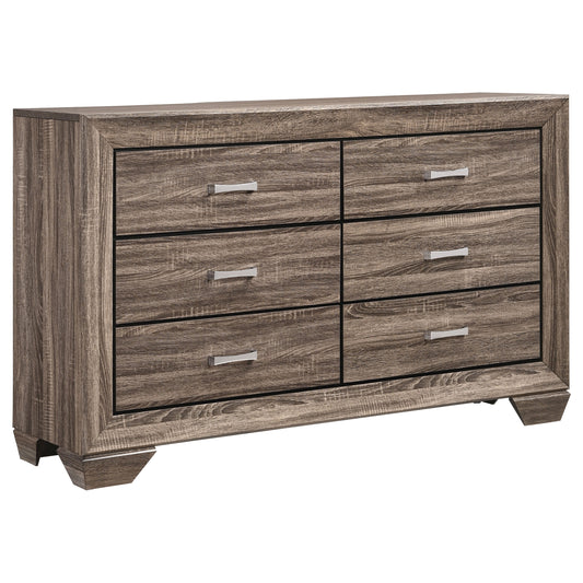 Danika 6-drawer Dresser Washed TaupeWashed Taupe