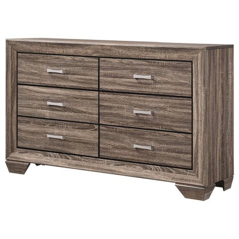 Danika 6-drawer Dresser Washed TaupeWashed Taupe