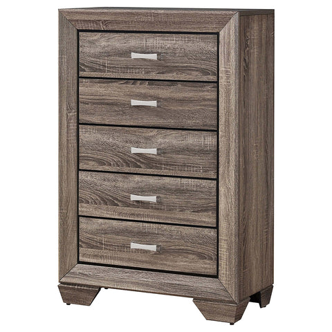Danika 5-drawer Bedroom Chest Washed TaupeWashed Taupe