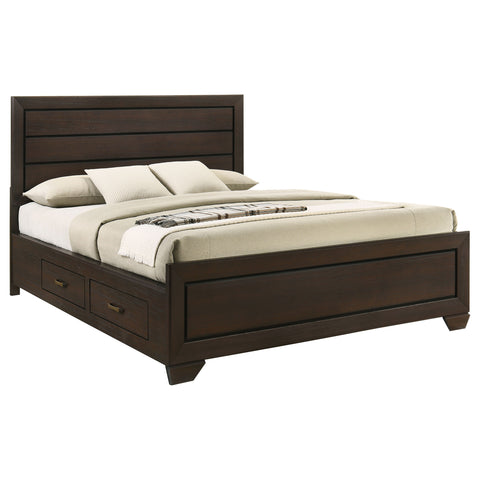 Danika Wood California King Storage Panel Bed Dark CocoaDark Cocoa