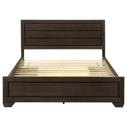 Danika Wood California King Storage Panel Bed Dark CocoaDark Cocoa