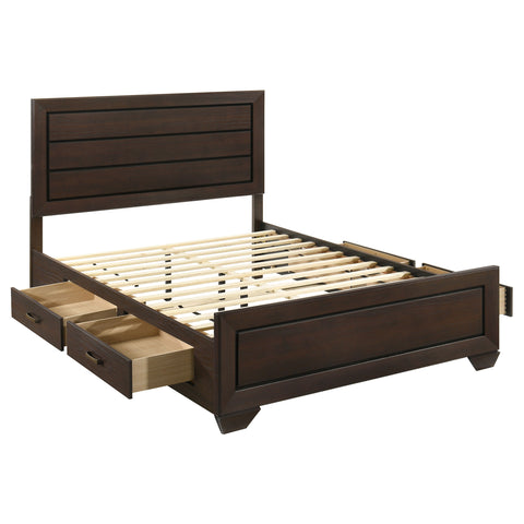 Danika Wood Queen Storage Panel Bed Dark CocoaDark Cocoa