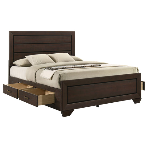 Danika Wood Queen Storage Panel Bed Dark CocoaDark Cocoa