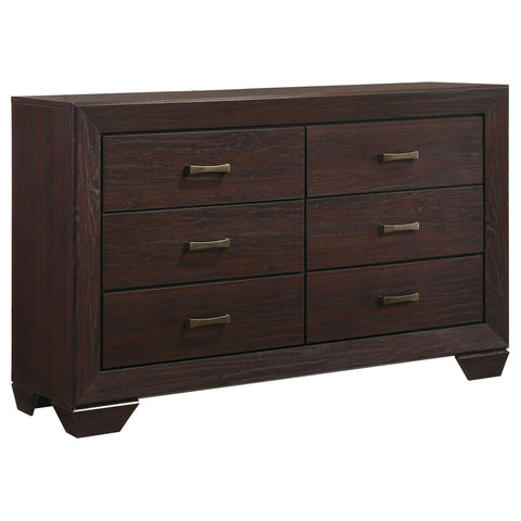 Cyclamen 5-piece Eastern King Bedroom Set Dark Cocoa