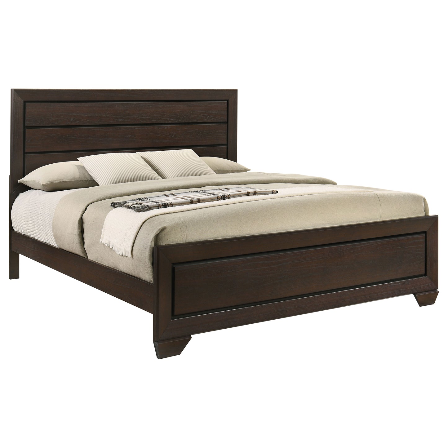 danika wood eastern king panel bed dark cocoadark cocoa