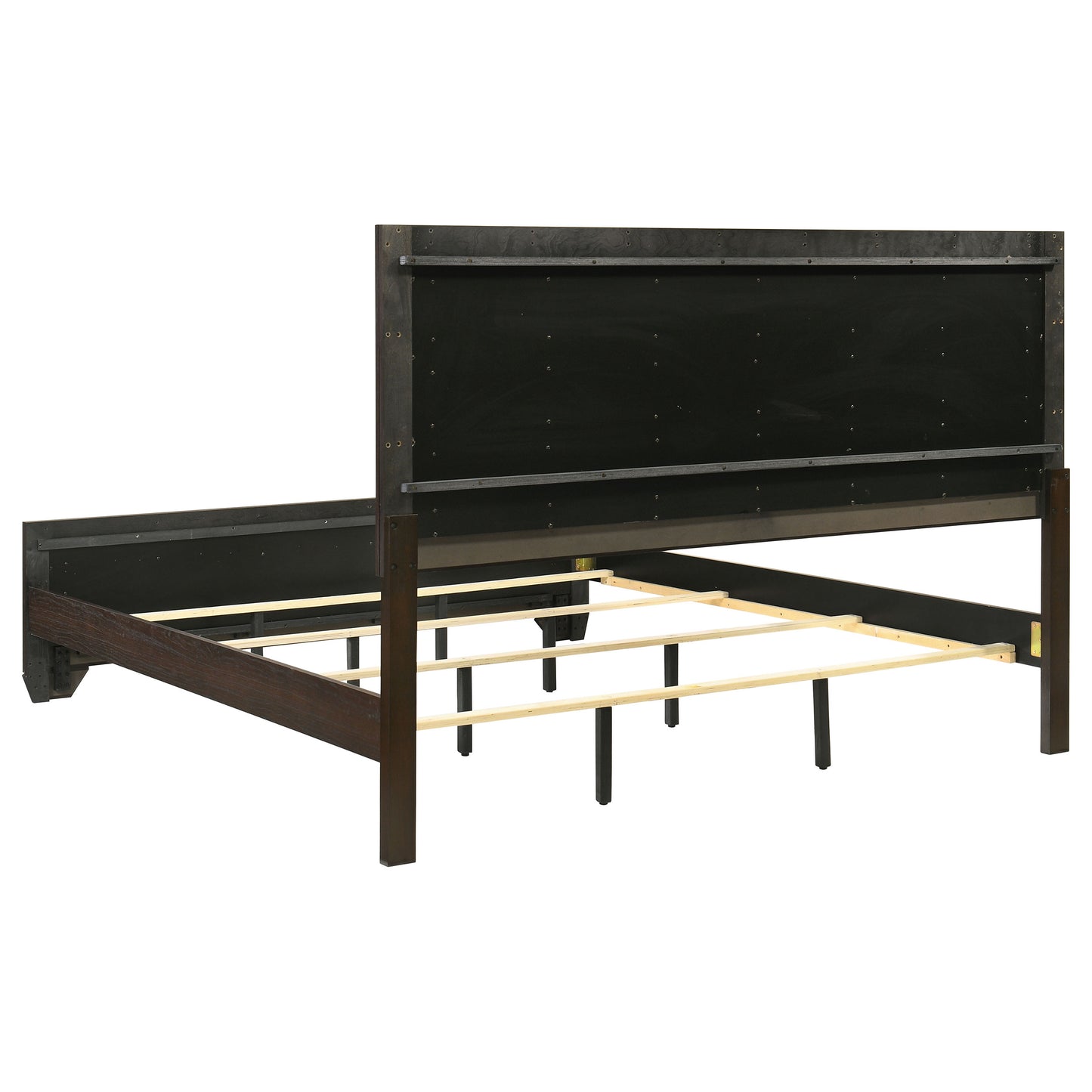 danika wood eastern king panel bed dark cocoadark cocoa