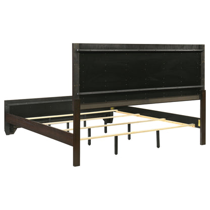 Danika Wood Eastern King Panel Bed Dark CocoaDark Cocoa