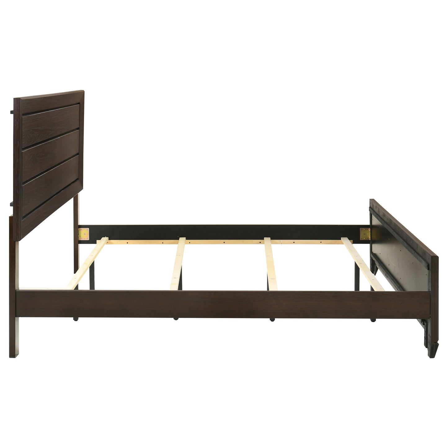 danika wood eastern king panel bed dark cocoadark cocoa