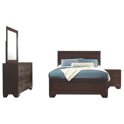 Cyclamen 4-piece California King Bedroom Set Dark Cocoa