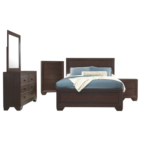 Cyclamen 5-piece California King Bedroom Set Dark Cocoa