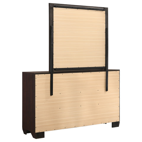 Danika 6-drawer Dresser with Mirror Dark CocoaDark Cocoa