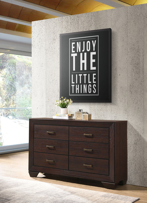 Danika 6-drawer Dresser Dark CocoaDark Cocoa